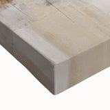 Colorful abstract strokes on stretched canvas wall art, featuring vibrant hues of blue, orange, and yellow, perfect for modern home decor and artistic accent pieces.