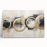 Abstract strokes wall art on stretched canvas, showcasing vibrant colors and dynamic brushwork, perfect for modern home decor. Ideal for adding a contemporary touch to living spaces.