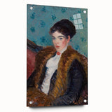 Portrait Wall Art - Girl with Fox Furs by William James Glackens