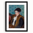 Portrait Wall Art - Girl with Fox Furs by William James Glackens