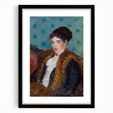Portrait Wall Art - Girl with Fox Furs by William James Glackens