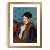 Portrait Wall Art - Girl with Fox Furs by William James Glackens