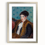 Portrait Wall Art - Girl with Fox Furs by William James Glackens