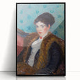Portrait Wall Art - Girl with Fox Furs by William James Glackens