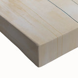 Abstract wall art design featuring colorful strokes and textures on stretched canvas, ideal for modern home decor. Close-up captures vibrant hues and artistic detail.