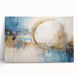 Abstract strokes wall art on stretched canvas, showcasing vibrant colors and fluid designs, ideal for modern home decor or office aesthetics.