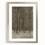 Romanticism Art - Winter Forest by László Mednyánszky Print