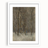 Romanticism Art - Winter Forest by László Mednyánszky Print