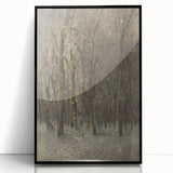 Romanticism Art - Winter Forest by László Mednyánszky Print