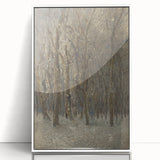 Romanticism Art - Winter Forest by László Mednyánszky Print