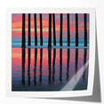 Office Canvas Prints - Vibrant Sunset Pier Reflection Art