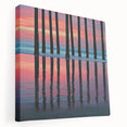 Office Canvas Prints - Vibrant Sunset Pier Reflection Art