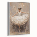 Framed abstract figurative wall art in a striking white setting, showcasing bold colors and dynamic shapes, ideal for modern home decor and artistic expression.