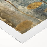 Abstract floral wall art on rolled canvas, showcasing vibrant colors and intricate details, ideal for home decor. Packaged securely for delivery.