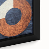 Abstract geometric framed canvas artwork showcasing vibrant colors and intricate patterns, ideal for modern home decor. Perfect for adding a contemporary touch to any living space.