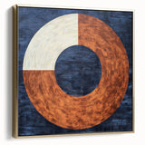 Abstract geometric framed canvas art in silver and gold hues, showcasing dynamic shapes and textures, perfect for modern home decor and stylish interiors.