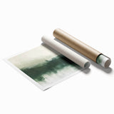 Abstract landscape wall art print showcasing vibrant colors and fluid shapes, rolled and ready for framing, perfect for modern home decor.