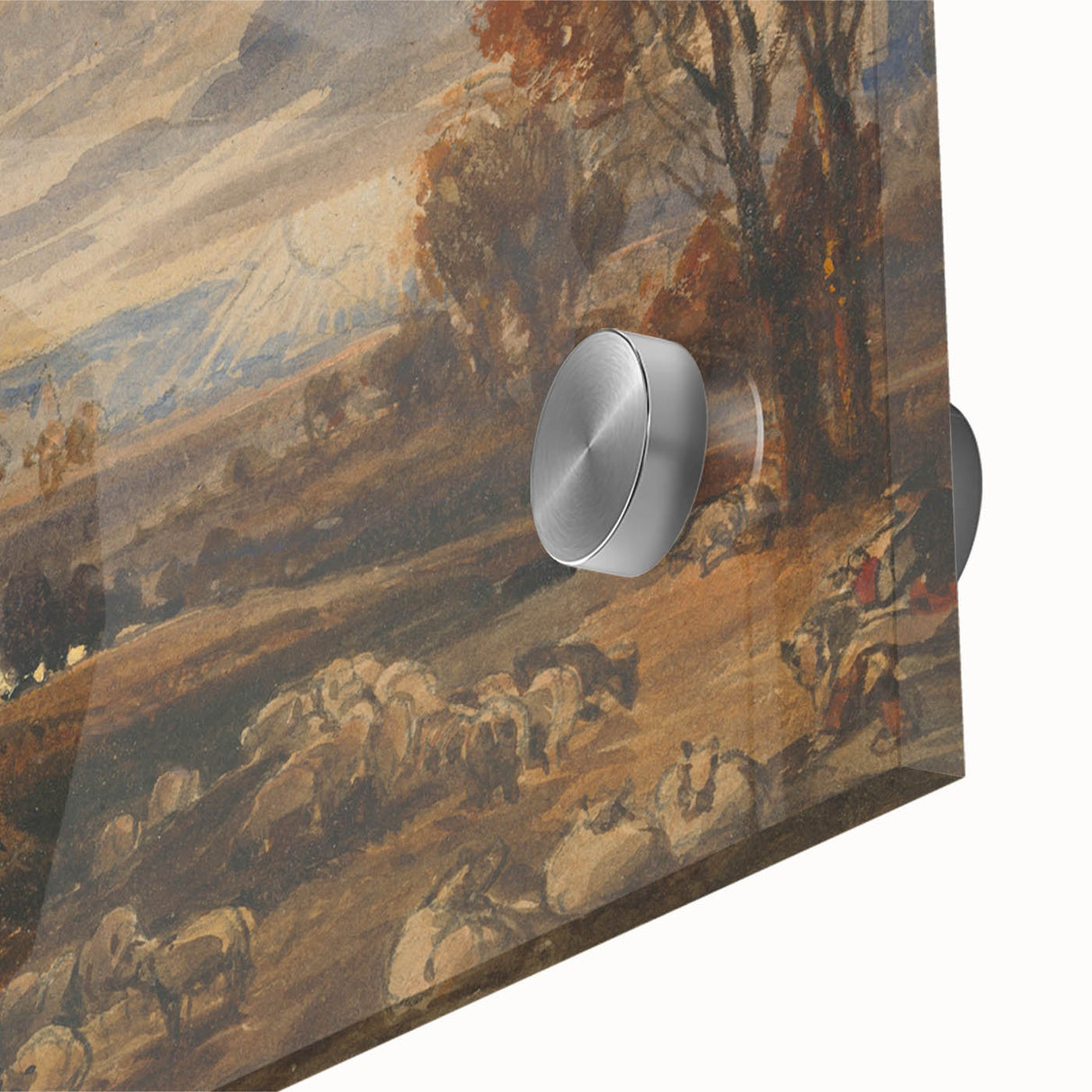 Rococo Art Pastoral Scene with Trees and Sheep - Classic Art Prints