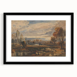 Rococo Art Pastoral Scene with Trees and Sheep - Classic Art Prints