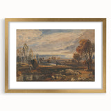 Rococo Art Pastoral Scene with Trees and Sheep - Classic Art Prints