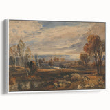 Rococo Art Pastoral Scene with Trees and Sheep - Classic Art Prints