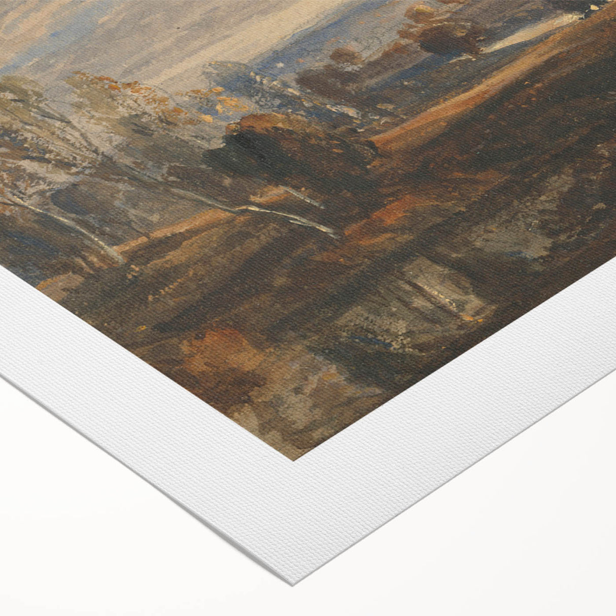 Rococo Art Pastoral Scene with Trees and Sheep - Classic Art Prints