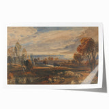 Rococo Art Pastoral Scene with Trees and Sheep - Classic Art Prints