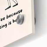 Large abstract wall art featuring mid-century modernist design in vibrant orange and teal tones on acrylic glass.