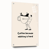 Large abstract wall art on acrylic glass featuring neutral and earthy tones, ideal for dining room decor.