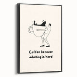 Black and white vintage poster art of a landscape on framed canvas, ideal for bedroom wall decor.