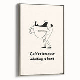 Landscape art painting of a bustling city street in vintage poster style, with vibrant colors on a framed canvas.