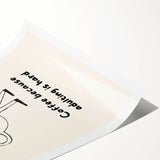 Extra large wall art featuring black line art flowers on white background, ideal for large living room wall decor.