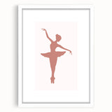 Ballet Dancer Silhouette Kids Room Print - Nursery Wall Art