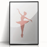 Ballet Dancer Silhouette Kids Room Print - Nursery Wall Art