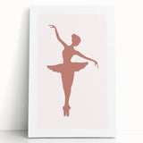 Ballet Dancer Silhouette Kids Room Print - Nursery Wall Art