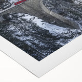 Landscape canvas print showcasing a serene bridge over a tranquil river, featuring vibrant colors and detailed texturing, ideal for home decor enhancement.