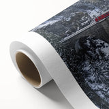 Landscape canvas print depicting an intricate bridge design with vibrant colors and detailed textures, ideal for home decor or art enthusiasts, rolled for easy shipping.