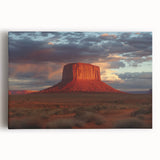Stretched canvas artwork depicting a vibrant landscape of canyons, showcasing rich earthy tones and dramatic rock formations, perfect for home decor or office ambiance.