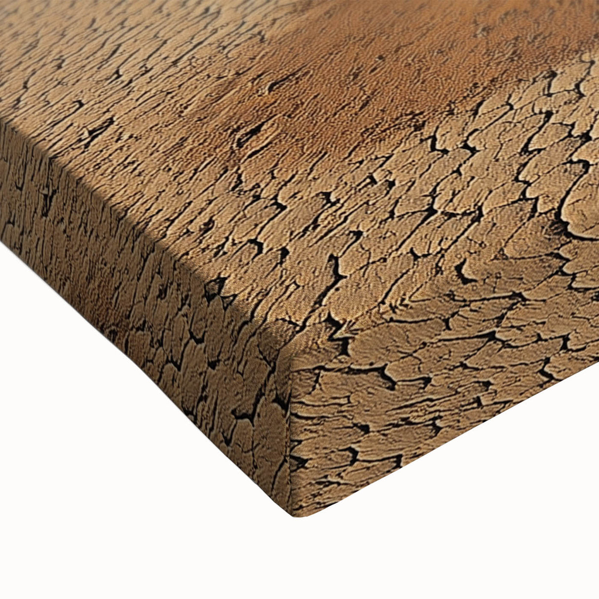 Close-up view of a stretched canvas featuring a vibrant desert landscape design, showcasing warm earth tones and intricate details, perfect for enhancing home decor.