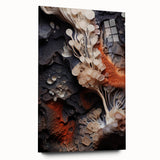 Large abstract wall art in muted gray and blue tones on acrylic glass, ideal for bedroom or dining room decor.