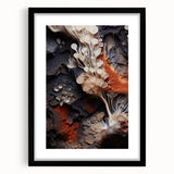 Extra large abstract art print with textured colorful elements on canvas, ideal for living room decor.