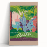 Vintage Puerto Rico Travel Poster - Discover the Americas