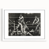 Dempsey and Firpo Realism Art Print - George Bellows Boxing Illustration