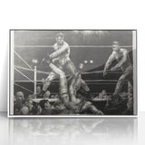 Dempsey and Firpo Realism Art Print - George Bellows Boxing Illustration