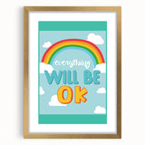 Children’s Learning Art Print – Everything Will Be OK Motivational Poster