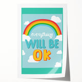 Children’s Learning Art Print – Everything Will Be OK Motivational Poster