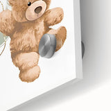 Teddy Bear Balloon Nursery Wall Art – Baby Room & Kids Decor