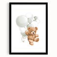 Teddy Bear Balloon Nursery Wall Art – Baby Room & Kids Decor