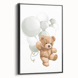 Teddy Bear Balloon Nursery Wall Art – Baby Room & Kids Decor
