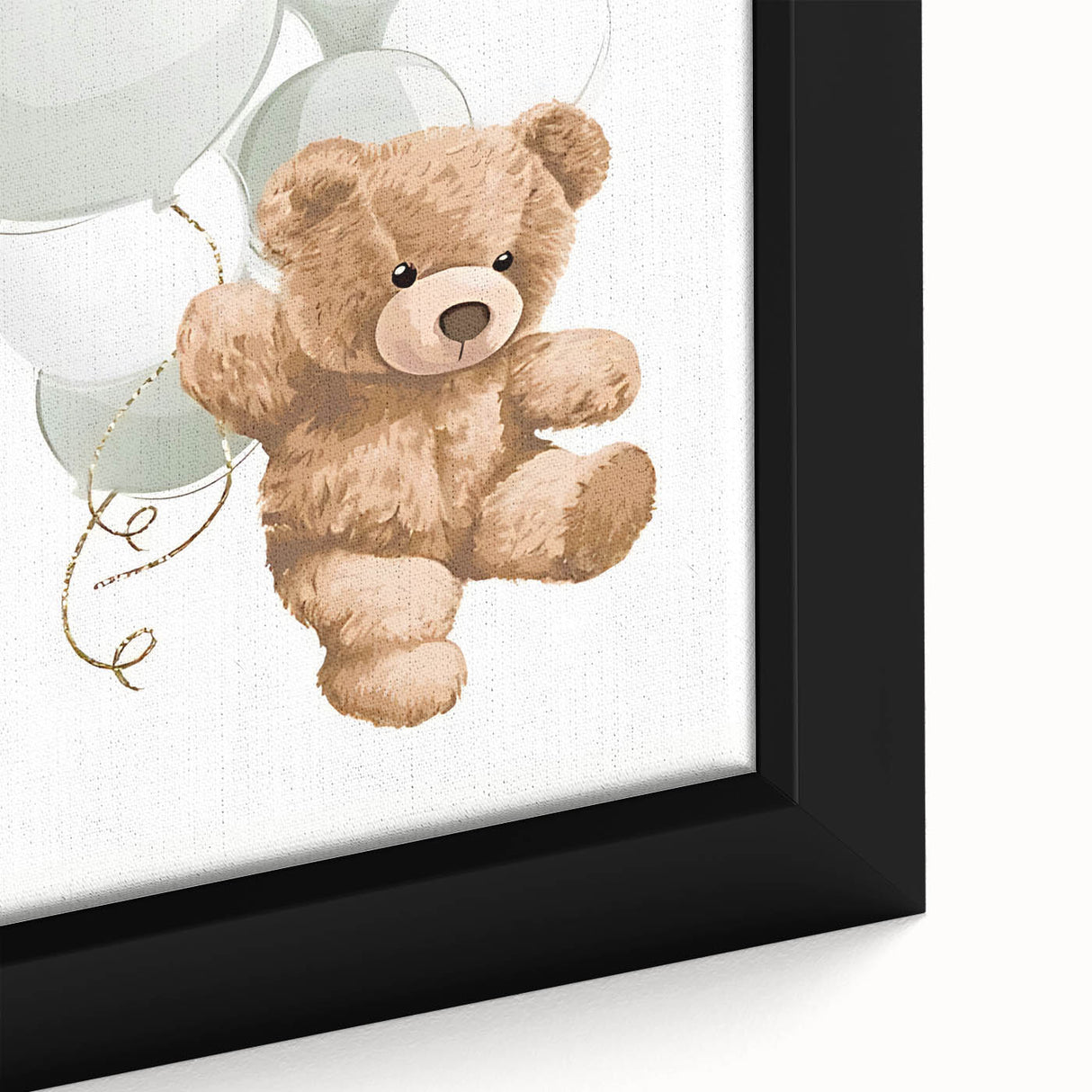 Teddy Bear Balloon Nursery Wall Art – Baby Room & Kids Decor